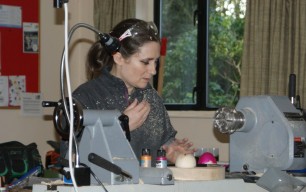 Adding the base coat for crackle effect